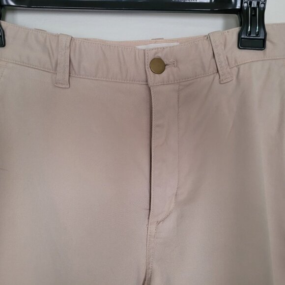 Wide-Leg Tan Caslon Pants Size 4. - Picture 2 of 7